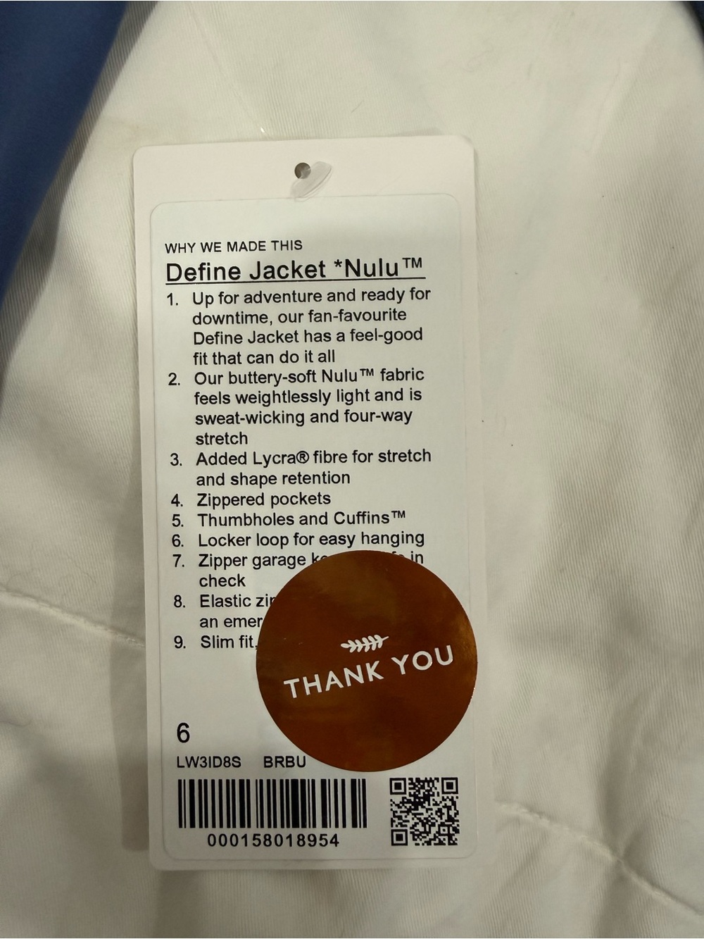 lululemon athletica Define Jacket Nulu Serene Blue - Picture 2 of 3